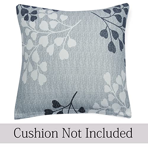 Image of HOKIPO Polyester Blend Stretchable Cushion Cover 16 inch x 16 inch, Pack of 4 (AR-4098-D12*4),Grey