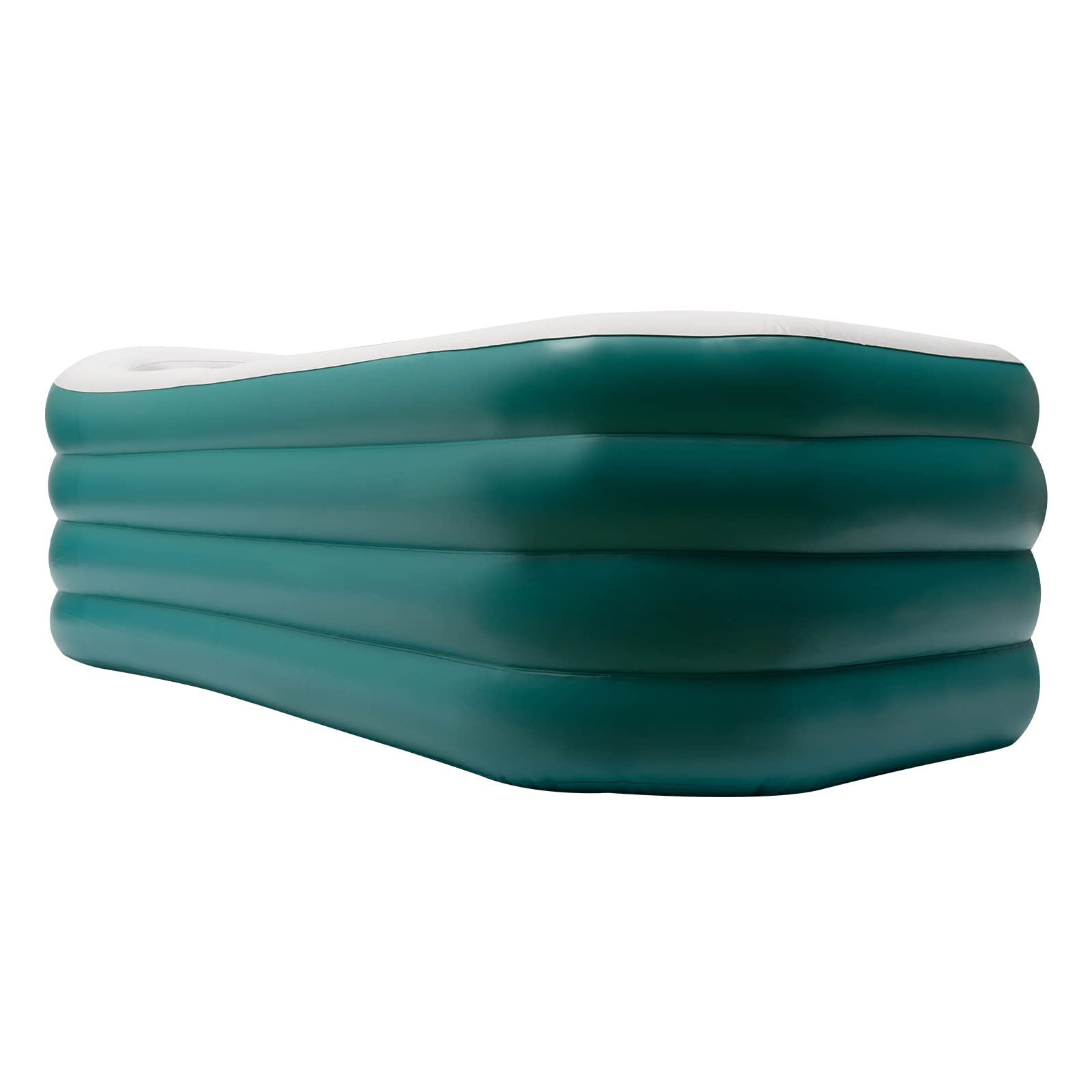 Vasca da bagno gonfiabile portatile SPA con pompa ad aria elettrica e tubo di scarico, pieghevole, in plastica, con cerniere, porta bevande, per viaggi