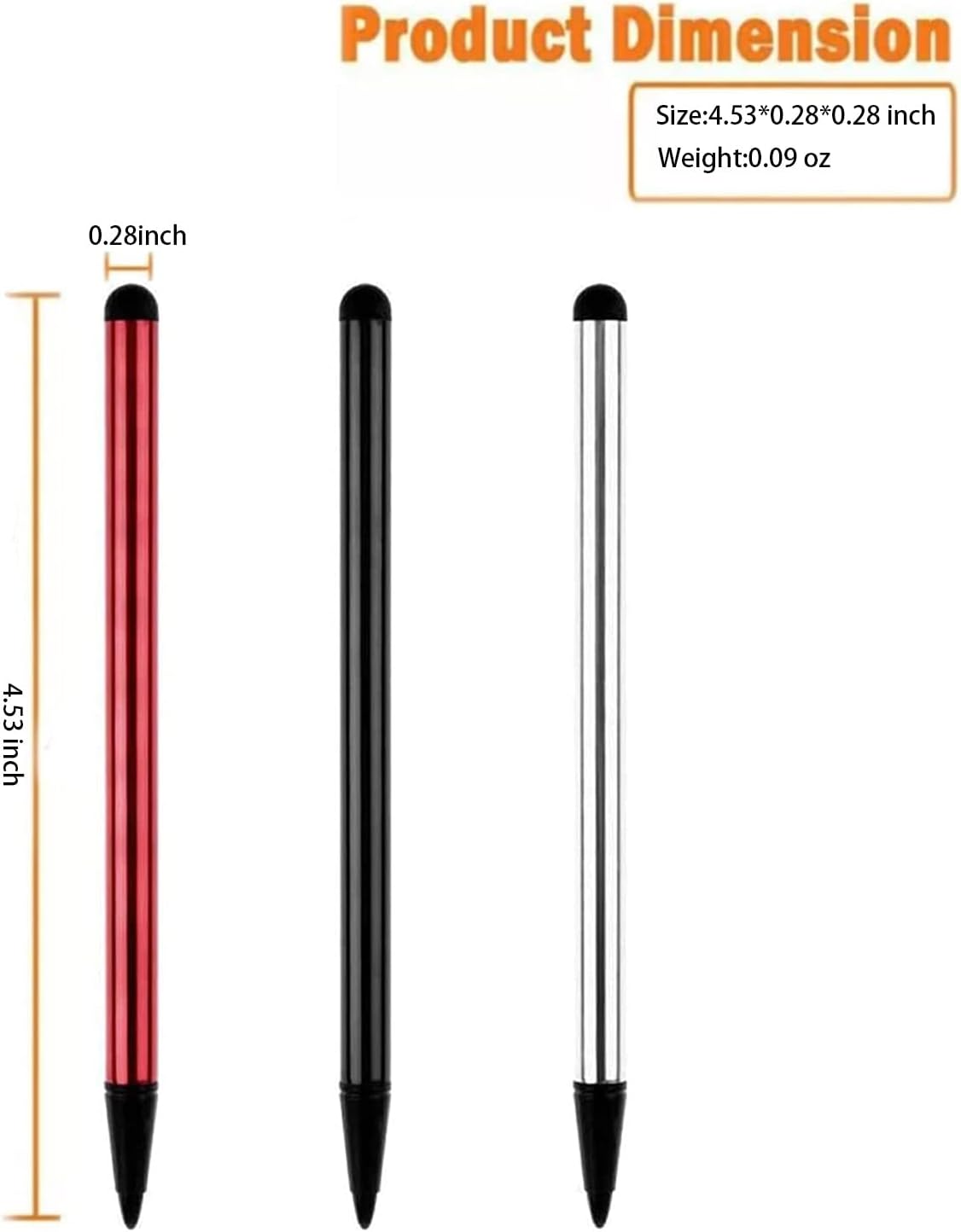 Capacitive and Resistive Stylus Pen(3pcs) Universal High Sensitive & Precision Capacitive Disc Tip Touch Screen Pen Stylus, 2 in 1 Touch Screen Pen Fits for iPhone iPad Samsung Tablet Phone PC & Other