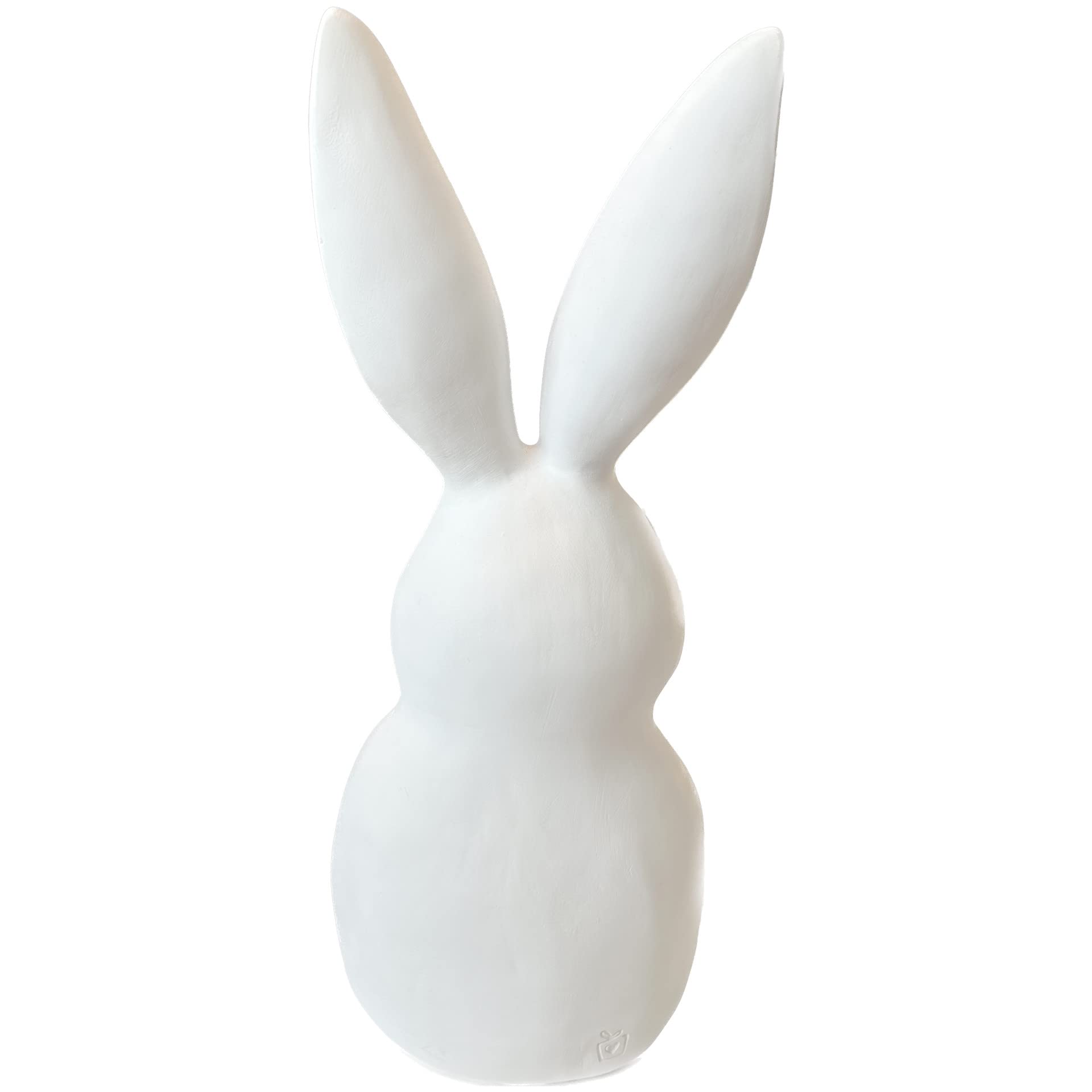 Osterhase Deko Ben 35 cm weiß matt Shabby Look Hasenbüste Osterdeko