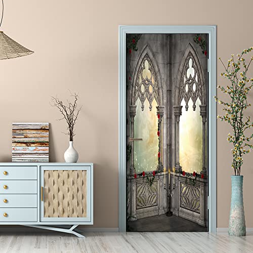 Sticker de porte 3D style marocain trompe l'oeil pour deco de chambre - 2