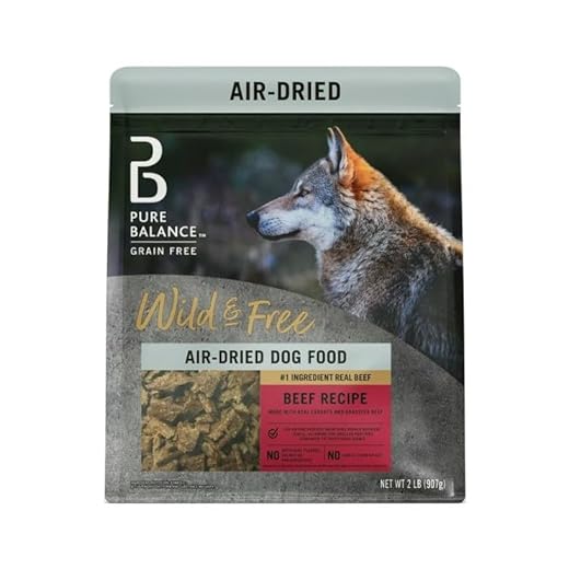 Pure~Balance Air Dried Dog Food Beef Recipe for All Breeds, Grain Free Natural Nutrition with Grassfed Meat, High Protein Shredded Food for Sensitive Stomach, No Soy, No Corn, Dog Meal ~ (2 LB ~ Beef)