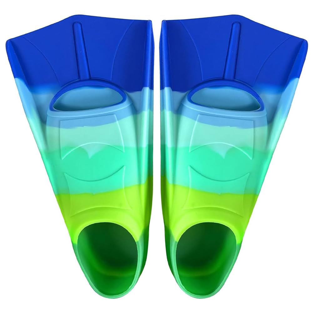 Aletas Natacion Piscina, Aletas de Natación para Niños, Aletas Cortas de Entrenamiento para Niños Niñas Snorkeling, Bucear y Nadar, 100% Silicona Unisex para Principiantes