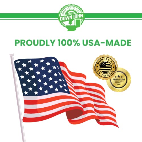Down John (Once-A-Year) Septic Tank Treatment | 1 Year Supply | Eco-Friendly Product, 3-Part Concentrate Live Bacteria, Carbon & Enzyme Flush Treatment | Odor Neutralizer & Septic Drain Field Cleaner | Cleans Lines & Improves Field Absorption #TOP5