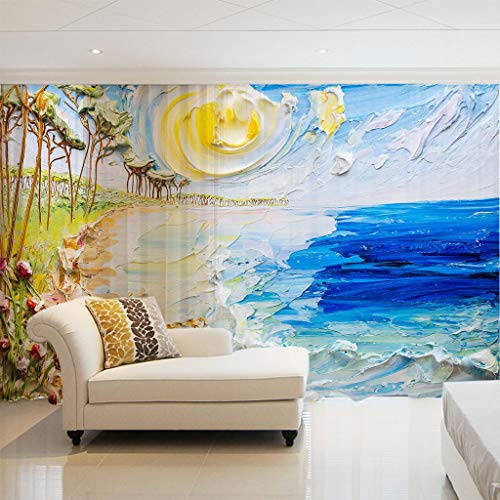 Draperies intérieures haut de gamme paysage abstrait 140x260cm - 2