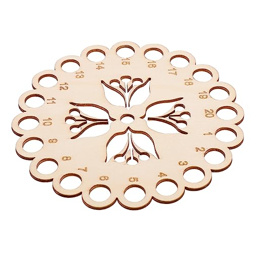 IWOWHERO Hollow Thread Organizer for Sewing Embroidery Floss Holder Cross Stitch Thread Holder Sturdy Wooden Plate