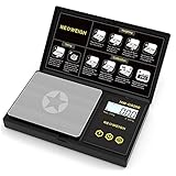 Pocket Scale 200g/0.01g, Precision Gram Scale, Portable Herb Scale, Digital Scale .01 Gram Accuracy, Digital Pocket Scale, Jewelry Scale Backlit Display, Read in 6 Units (Batteries Included)