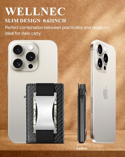 Mens Pop Up Wallet for Card Slim Wallets for Men with ID Window, 12-14 Cards Capacity, Pop Up Aluminum Case, RFID Blocking, Front Pocket, Cash Slot,Carbon Fiber Leather2