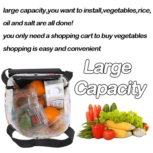 Image of Small Collapsible Shopping Cart,Shopping Cart with Wheels,Folding (Zoo)