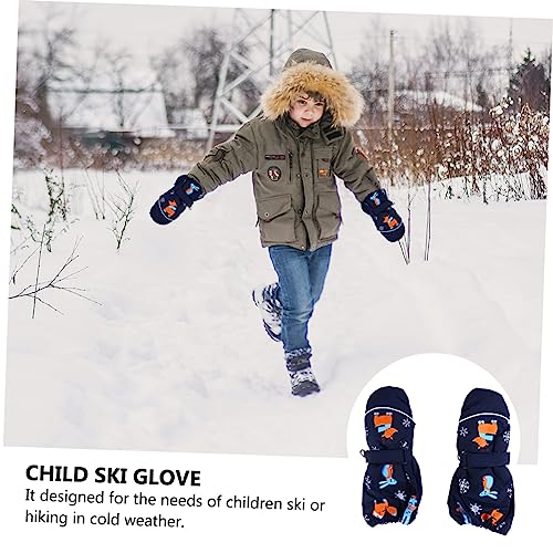 3 Pares luvas de esqui infantil luvas impermeáveis luvas infantis à prova de vento luvas para crianç