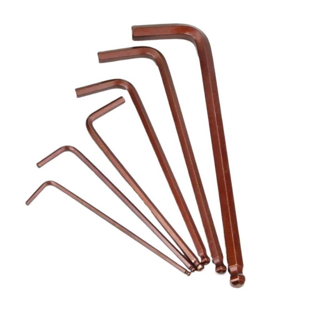 Juego de llaves hexagonales, S2 de acero universal tipo L y cabeza de bola, tamaño métrico de 1,5 a 10 mm, ideal para bricolaje y uso profesional, incluye 2 llaves de cabeza esférica