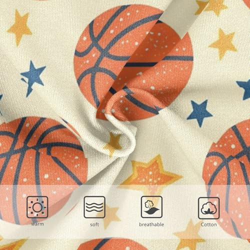 Wusikd Basketball Girls' Underwear Cotton Stars Girls Briefs Soft Toddler Underwear 2T3