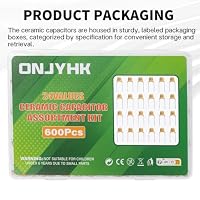 ONJYHK 24Werte 600Stück Keramik Kondensator Set 10pF bis 10uF Monolithische Kondensatoren 50V Monolithischer Keramikkondensator Sortiment Ceramic Capacitor Kit – Ansicht 5