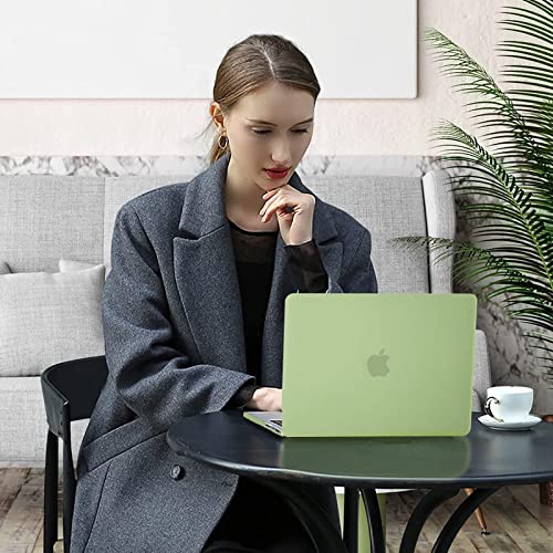 Image of MOSISO Compatible with MacBook Pro 14 inch Case 2025 2024 2023 2022 2021 M5 M4 M3 M2 M1 A3434 A3112 A3185 A3401 A2918 A2992 A2779 A2442, Hard Shell&Keyboard Cover&Screen Film&Pouch,Avocado Green