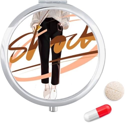 Shock Girl Figura Diseño Ilustración Arte Píldora Caso Bolsillo Medicina Caja de Almacenamiento Dispensador de Contenedor
