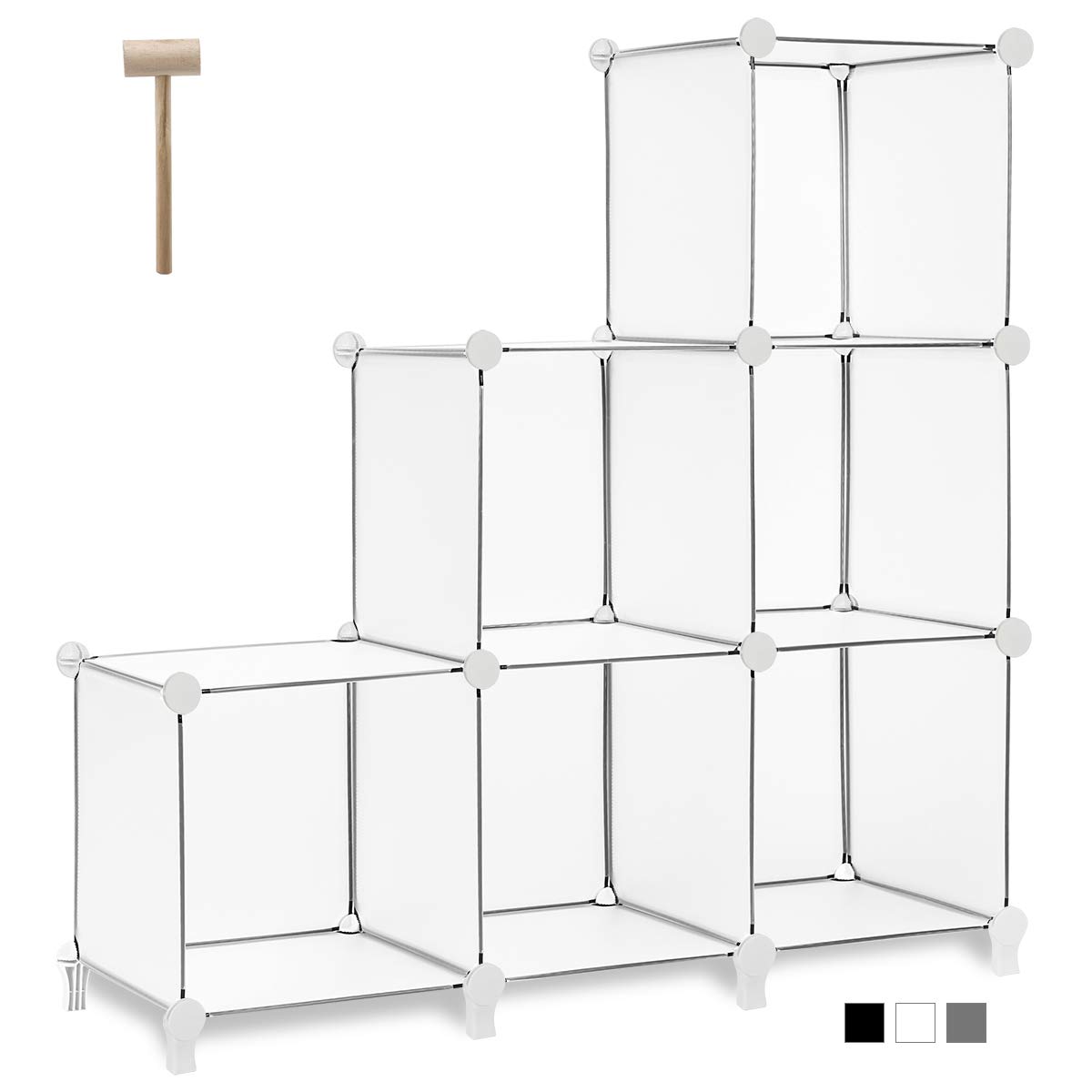 Tomcare Cube Storage 6 Cube Bookshelf Closet Organizer Storage Shelves Shelf Cubes Organizer Plastic Square Book Shelf Bookcase Diy Closet Cabinet Organizer Shelving For Home Office Bedroom White Amazon Com Au Home