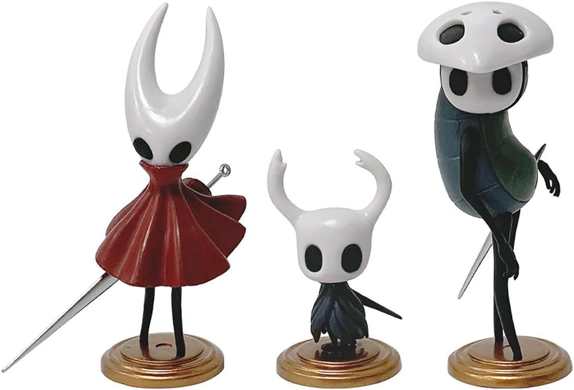 3Pcs The Knight Collectible Figure Statue，Popular Hollow Knight Action Figure, Popular Game Figure Gift for Fans and Friends(C15)