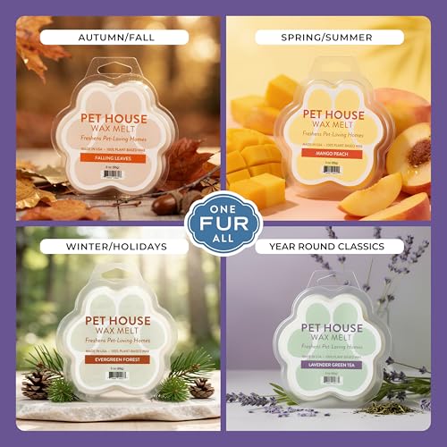 Image of One Fur All Pet House Spring and Summer Wax Melts for Pet Odor, Natural, Plant Based Soy Wax Melts, Long Lasting Fragrance for Fresh Smelling Homes, Herb Garden