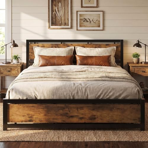 LIKIMIO California King Bed Frames with Headboard and Footboard