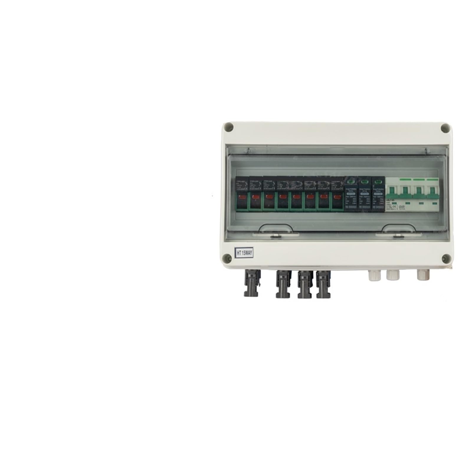 RWRAPS Scatola combinatrice DC Esterna Impermeabile 4 Corde 4 ingressi 1 Uscita 1000 V IP65 15 Vie fotovoltaica Protezione Contro Le sovratensioni solari