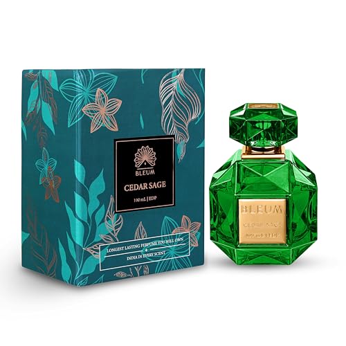 Image of BLEUM Cedar Sage | 100 mL | Unisex Men Women | Long Lasting Amber Wood Perfume Fragrance Scent | 25% EDP Eau De Parfum (Amber Wood)