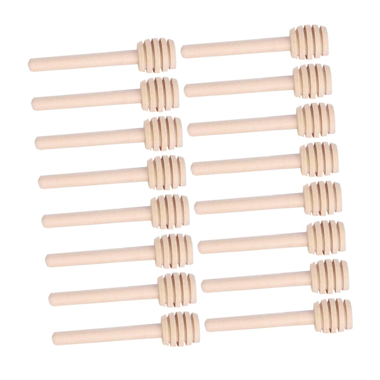 VINTORKY 24pcs Wooden Honey Dippers Spun Honey Honeycomb Honey Spoons Honey Ladle Honey Stick Honey Stir Sticks Mini Whisk Mini Spoon Mini Server Honey Pot Stirrer Honey Stirrer Wand
