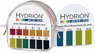 Micro Essential Lab 161 Polystyrene Hydrion Wide Range pH Test Paper Dispenser, 1 - 12 pH and 12.5 - 14.0 pH, Double Roll