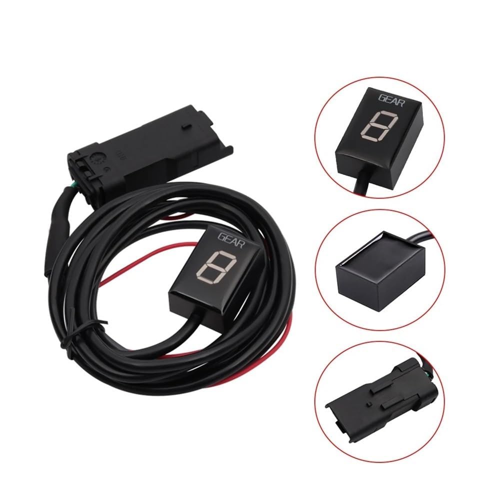 Indicatore Digitale di Marcia per Moto, indicatore di velocità a 1-6 Livelli per Hypermotard e HyperStrada, Accessori per Hypermotard, misuratore di Marcia (Verde)