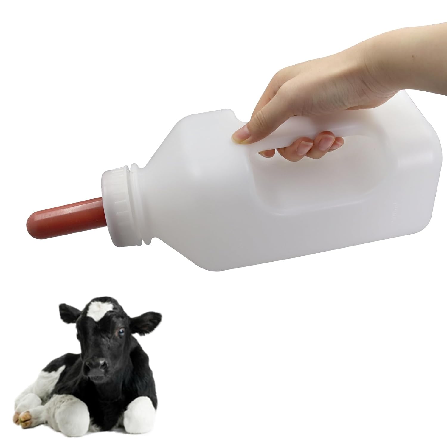 Calf Bottle with a Replacement Nipple 2 Quart Calf Milk Feeder Nursing Feeding Bottle with Hand Grip Handle Livestock Supplies image 8 of 9 B0DNSXDW4F