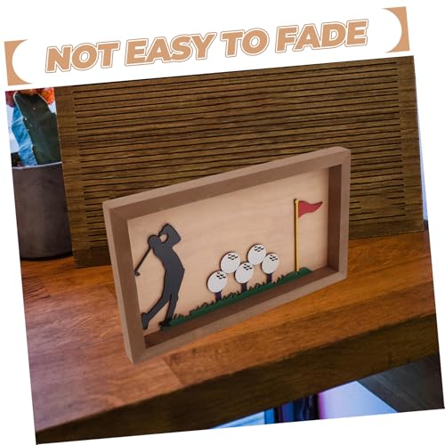 Décor intérieur élégant original bois golf plaque table - 4