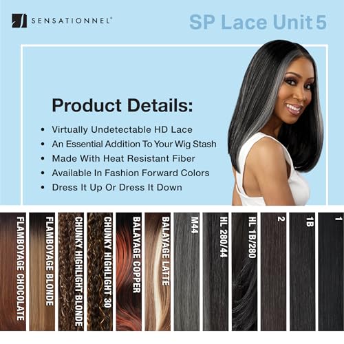 Perruque synthétique HD Lace Front haut de gamme Dashly Unit 5 noir intense - 5