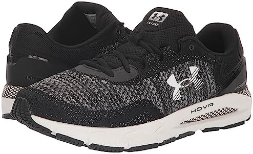 Under Armour Men's HOVR Intake 6 Running Shoe, (001) Black/Black/White, 7 | Image 6