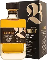 Whisky Bladnoch Vinaya Single Malt Cask Sherry e Bourbon Escocês Teor 46,7% 700ml 100% Cevada Maltada - Frescor e Sofisticação