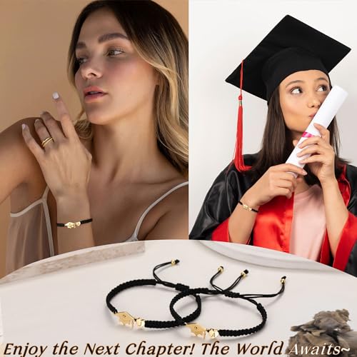 Graduation Gifts for Her 2025, 2025 Graduation Gifts High School College Graduation Gifts for Teen Girls 5th 8th Grade Masters Degree Grads Initial Bracelets for Women Letter A-Z Charm Bracelet Daughter Niece Granddaughter Girlfriend Jewelry