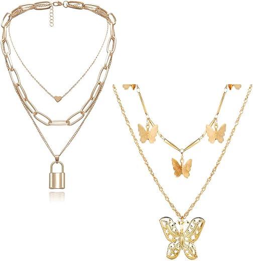 YouBella Jewellery Stylish Combo of Two Necklace Chains for Women and Girls
