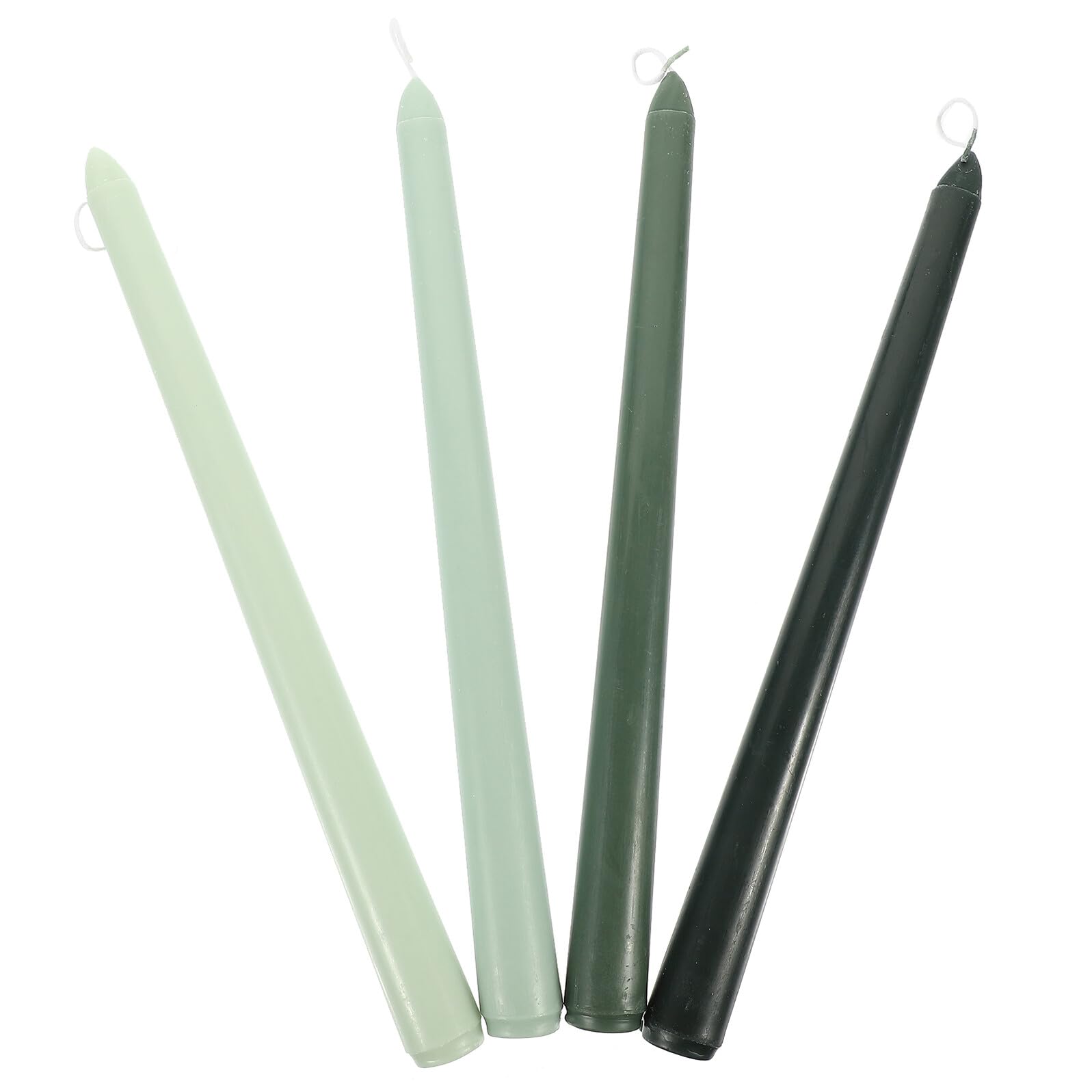 Abaodam 4 Pezzi Candele Profumate Stelo in Paraffina Verde senza Fumo Decorazione Romantica per Cena e Matrimonio