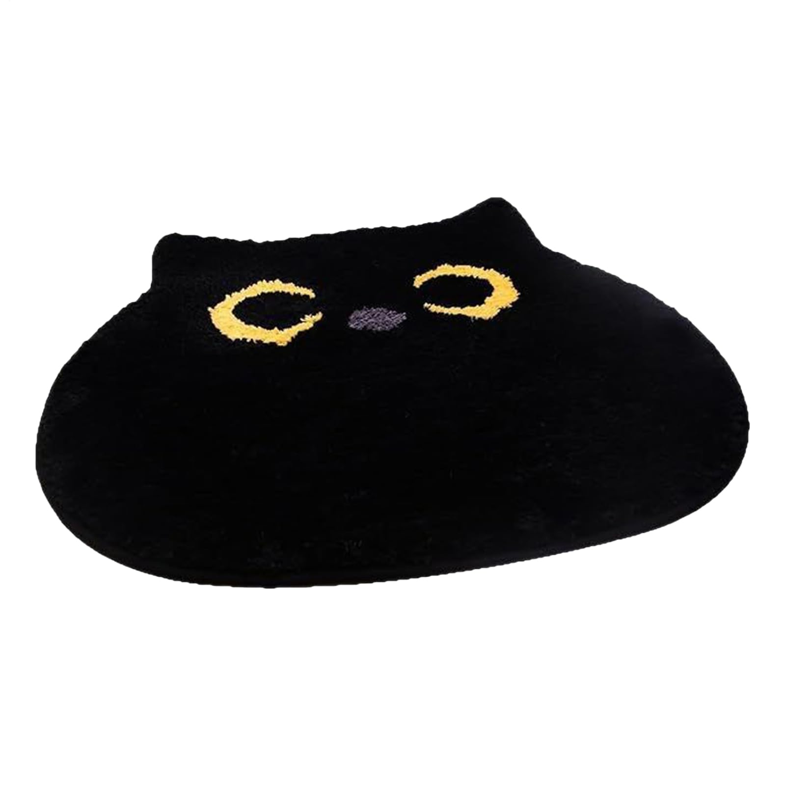 Tapis chat noir pour sol de toilette et cuisine douce