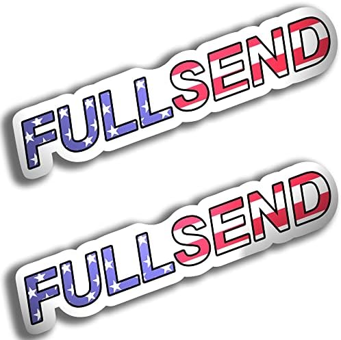 Full Send Stickers (2 Pack) Funny Car Stickers, Dirtbike Sticker Pack or Motorcross Stickers, Send it Stickers or Send it Car Stickers, Great Stickers for Motorcross, Monster Energy Stickers