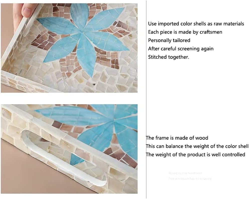 Counter Organizer Bathroom Tray Nordic Style Shell Rectangular Vanity Tray Creative Storage Tray Home Wooden Cosmetic Display Holder Indoor Neat