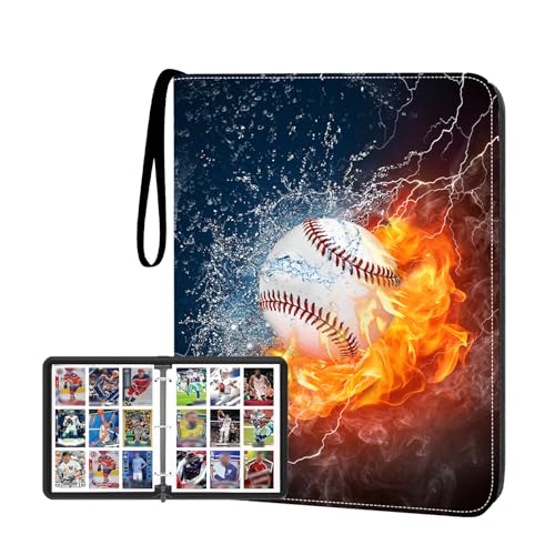 HESPLUS 9-Pocket Baseball Card Binder - Holds 900 Cards with 50 Removable Sleeves | Sports & Trading Card Album for Collectibles