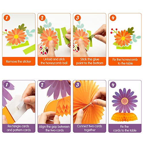 Osnie 12Pcs Daisy Sunflower Honeycomb Centerpiece Table Toppers Springtime Flowers Table Decorations Colorful Gerbera Daisy Party Supplies Decor For Classroom School Birthday Party Baby Shower #TOP3