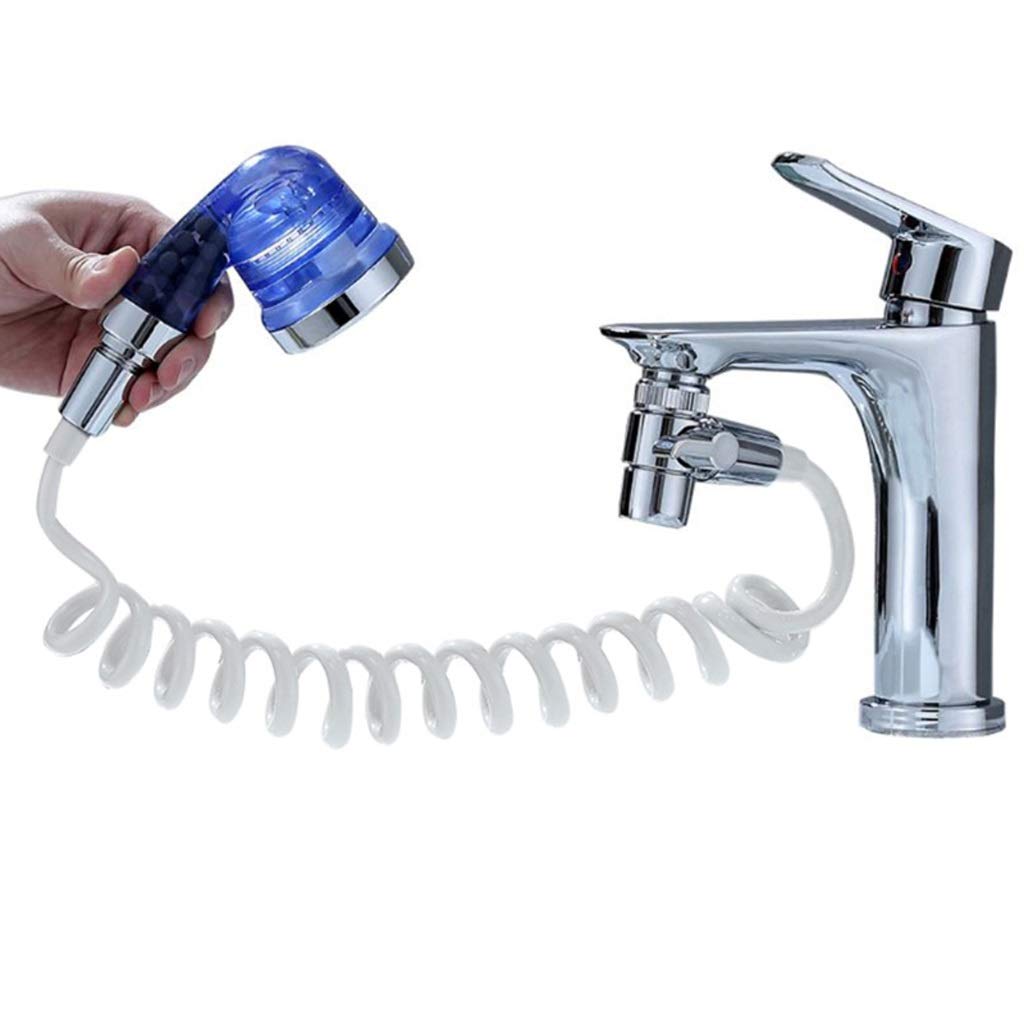 Extension de ducha de fregadero desmontable con conexion rapida y cabezal de mano ajustable