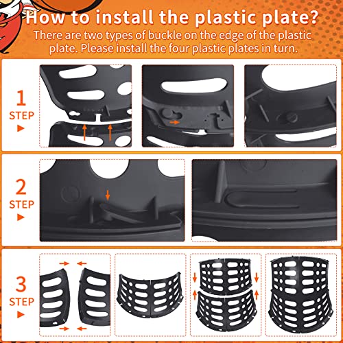 2 Pcs Basketball Return Attachment Basketball Shot Return System 360 Degree Rotatable Basketball Hoop Return Attachment Basketball Rebounder Basketball Shoot Accessories For Kids Youth Adults (Black) #TOP4