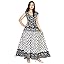 Traditional Black and White patterned cotton dress, close-up of print detail