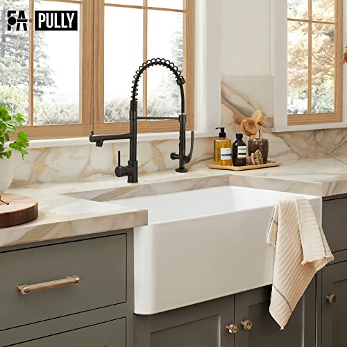 Fapully Commercial Pull Down Kitchen Sink Faucet With Sprayer Oil Rubber Bronze #TOP5