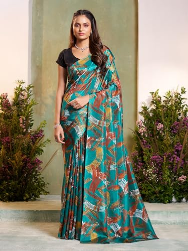 Image of Garden Vareli Art Silk Abstract Print Saree