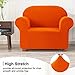 SUBRTEX Stretch Armchair Sofa Slipcover 1 Piece Sofa Covers for 1 Cushion Couch Washable 1 Seater Chair Slipcovers for Living Room(Orange,Small)