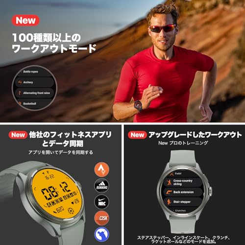 undefined Ticwatch Pro 5 Enduro スマートウォッチ Wear OS by Google Android グーグル対応スマートウォッチ 5ATM防水 腕時計 アウトドア ランニング コンパス GPS搭載 ロングバッテリー マイク スピーカー搭載 スレートグリーン の商品画像 4
