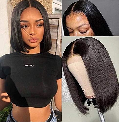 Luduna 130% Density Brazilian Straight Hair Lace Frontal Wigs with Baby Hair 8a 100% Unprocessed Human Hair Wigs