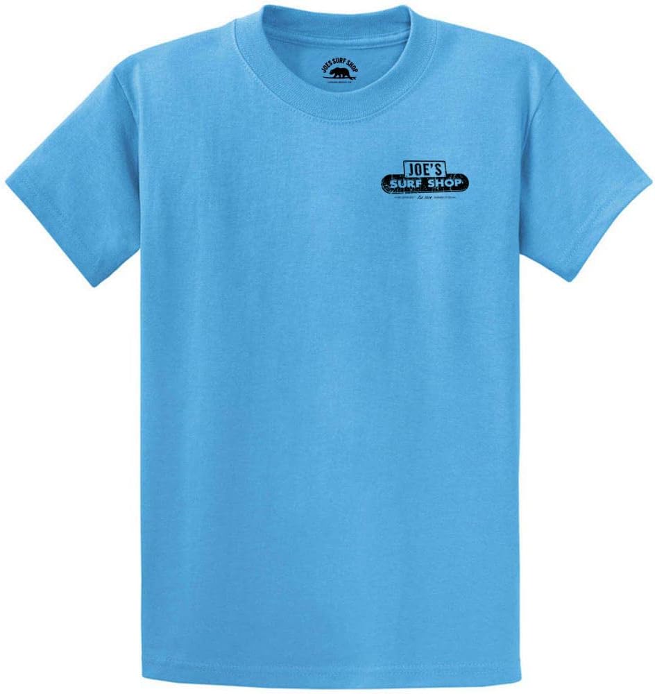 JOES SURF SHOP Men's Vintage Beach Logo Heavyweight Tees